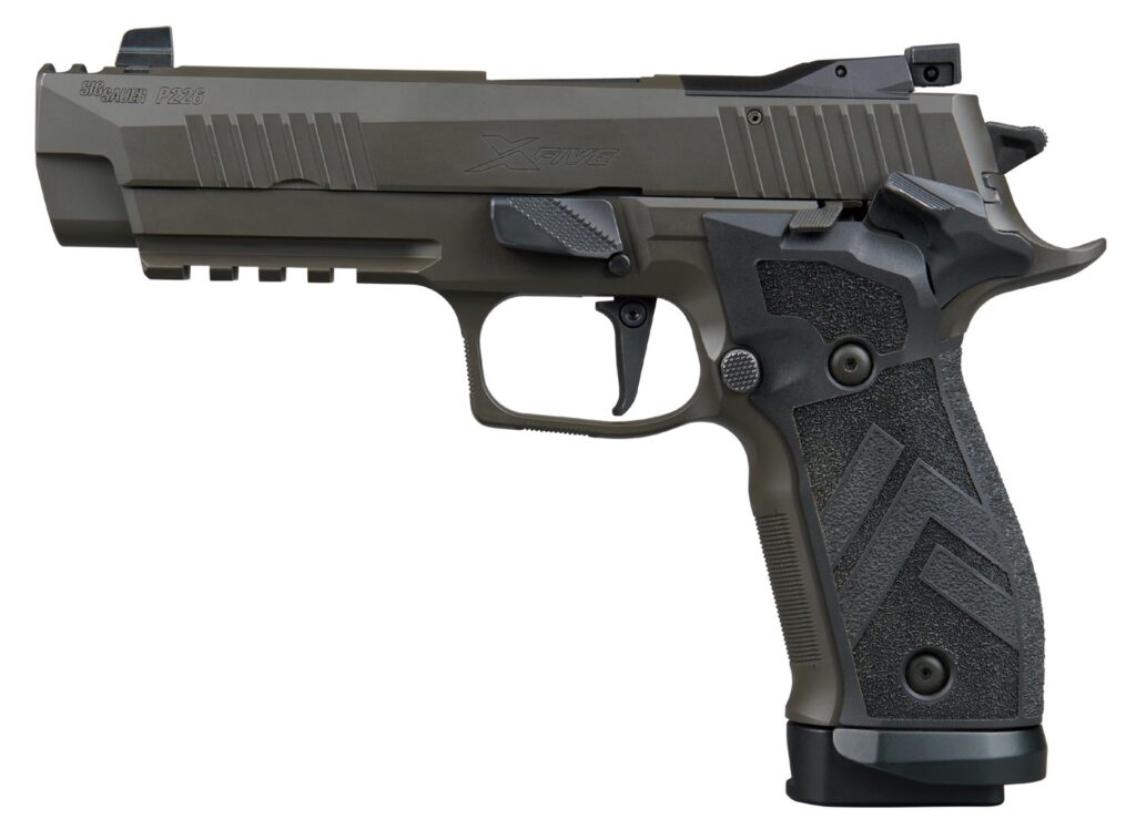 Sig Sauer 226X59LEGIONSAO P226 XFive Legion Full Size 9mm Luger 20+1 4.40″ Black Barrel, Legion Gray Cerakote Stainless Steel Integrated Compensator/Optic Ready/Serrated Slide & Alloy Frame w/Accessor