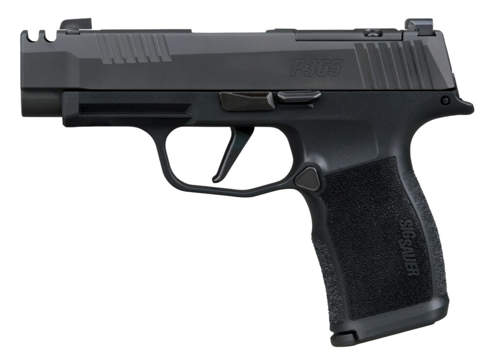 Sig Sauer 365XL380COMP10 P365XL 380 ACP 10+1 3.10″ Black Ported Barrel, Black Nitron Stainless Steel Optic Cut/Ported/Serrated Slide, Black Stainless Steel Frame w/Picatinny Rail, Textured Grip, SIG-L