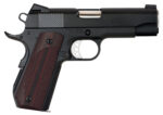 Ed Brown KC18G4 1911 Kobra Carry 45 ACP 7+1 4.25" Stainless Recessed Crown Barrel, Black Gen4 Snakeskin Serrated Carbon Steel Slide & Frame w/Beavertail, Laminate Wood Grip