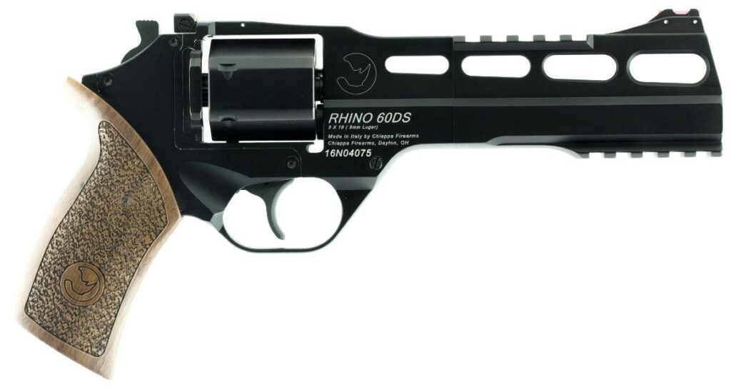 CHIAPPA FIREARMS RHINO 60DS 9MM 6″ BLK ADJ