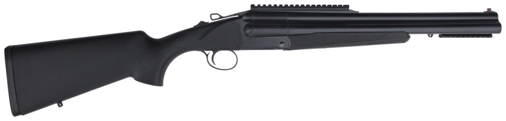 Charles Daly 930110 Triple Threat  Full Size 12 Gauge Break Open 3″ 3 18.50″ Blued Triple Barrel, Blued Steel Receiver w/Picatinny Rail, Checkered Black Synthetic Stock, Right Hand