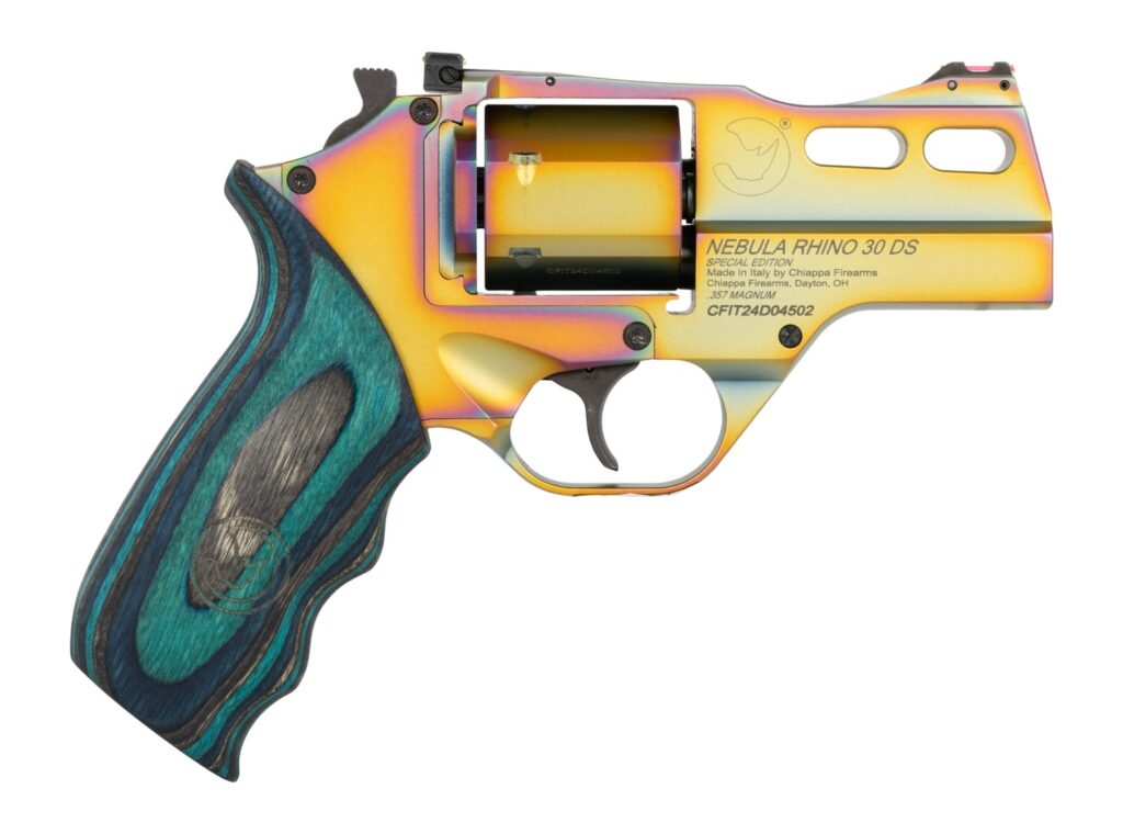 Chiappa Firearms CF340354 Rhino 30SAR 357 Mag 6 Shot 3″ Nebula PVD, Blue Laminate Grip