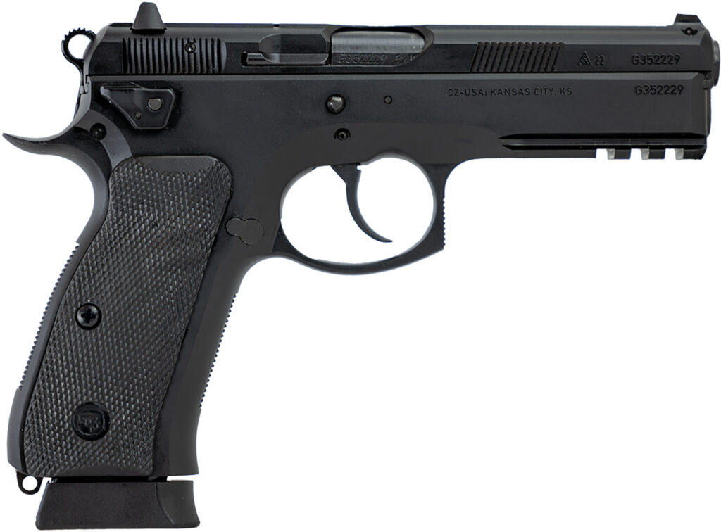 CZ-USA 89353 CZ 75 SP-01 Tactical 9mm Luger 19+1 4.60″ Black Nitride Steel Barrel, Black Serrated Steel Slide, Black Polycoat Steel Frame w/Beavertail & Picatinny Rail, Black Polymer Grip