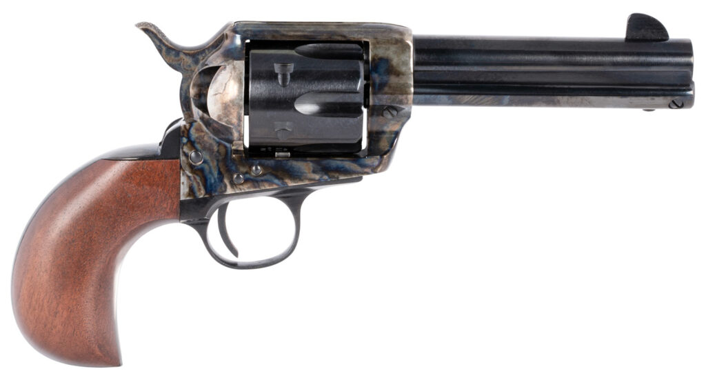 Taylors & Company 200070 1873 Cattleman 45 Colt (LC) Caliber with 4.75″ Blued Finish Barrel, 6rd Capacity Blued Finish Cylinder, Color Case Hardened Steel Frame & Birdshead Walnut Grip