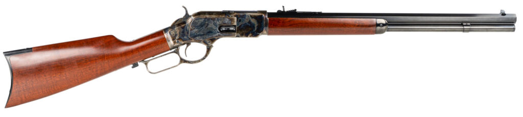 Taylors & Company 550173DE 1873 Taylor Tuned 357 Mag 10+1 20″ Walnut Fixed Pistol Grip Stock Color Case Hardened Right Hand