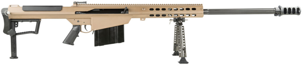 Barrett 18065 M107A1  50 BMG 29″ 10+1 Flat Dark Earth Cerakote Flat Dark Earth Fixed with Sorbothane Recoil Pad Stock Black Polymer Grip