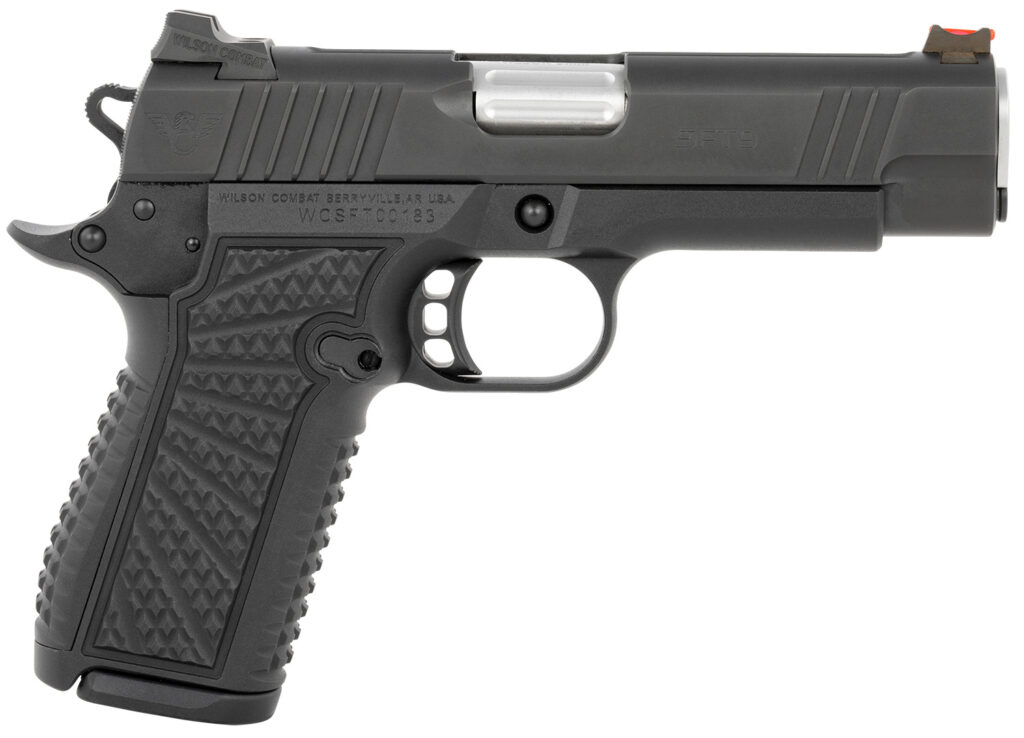 Wilson Combat SFT9CM42 SFT9  9mm Luger 15+1 (2) 4.25″ Stainless, Black, Beavertail Frame, Integrated Grips, Fiber Optic Sights