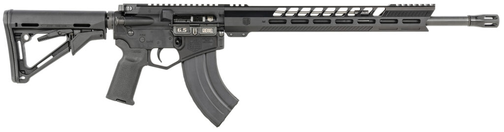 Diamondback DB1732N001 DB15  6.5 Grendel 18″ 5+1,28+1 Black Adjustable Magpul CTR Stock Black Magpul MOE K2 Grip with Black Gold Lower 15″ M-Lok