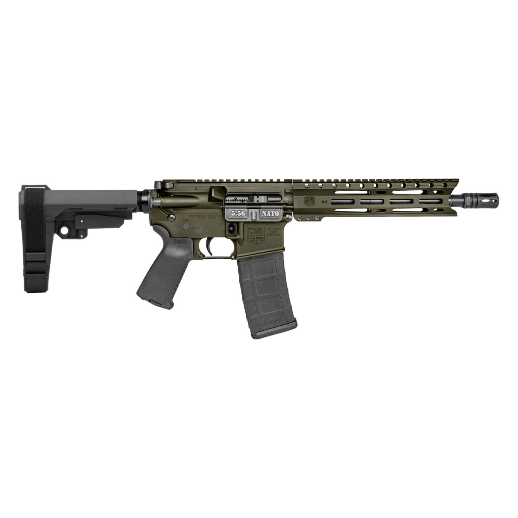 DB15 Pstl 5.56 10″ M-LOK SBA3 Brace ODG 30rd