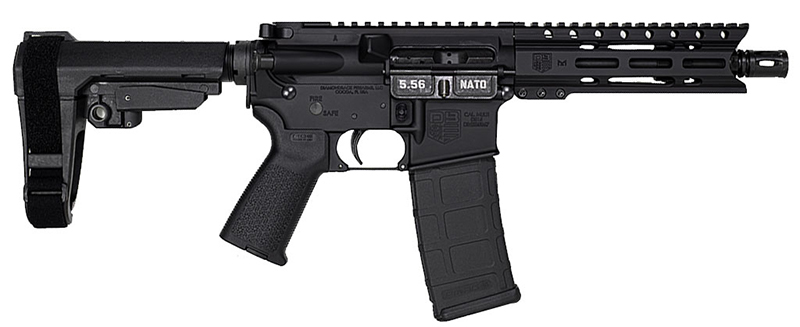 DB15 Pstl 5.56 7″ BLK 6″PC M-Lok W/Brace