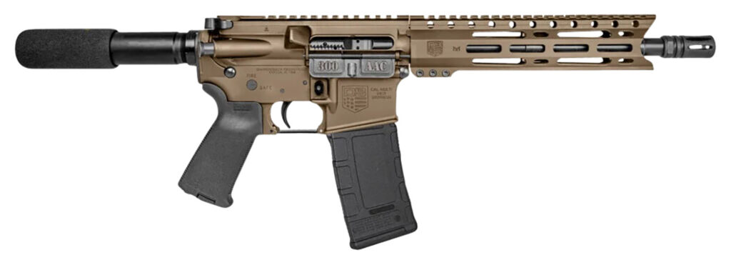 Diamondback DB1915B061 DB15  300 Blackout 28+1 10″, FDE, Carbon Lower, 9″ M-LOK Handguard, Black Padded Buffer Tube/Magpul Grip