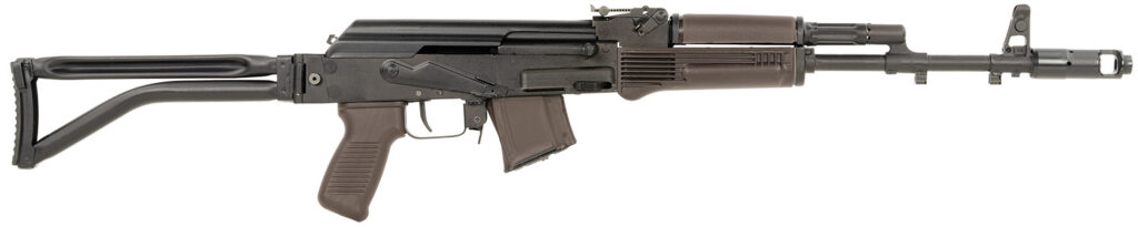Arsenal SAM7SF-84EPM SAM7SF 84E 7.62x39mm 10+1 16.33″ Black Steel Threaded Barrel, Black Forged & Milled Aluminum Receiver, Black Synthetic Folding Right Side Stock, Plum Polymer Grip
