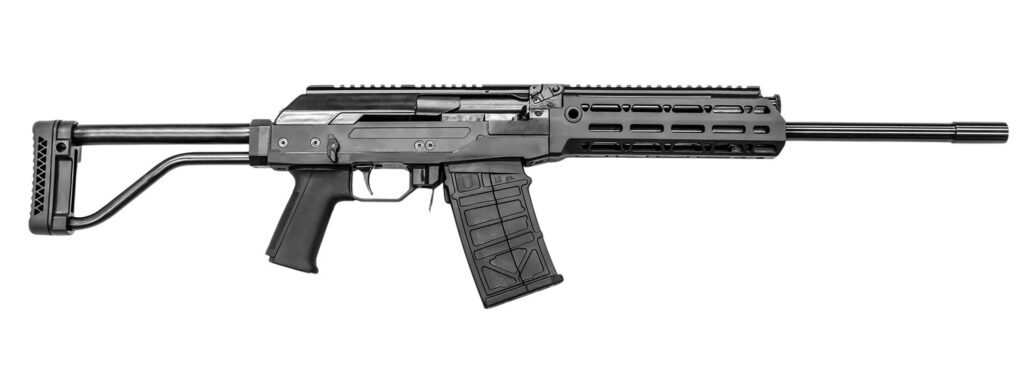 JTS Shotgun  M12AK  12 Gauge Semi-Auto 3″ 5rd 18.70″ Picatinny Rail Receiver, Skeletonized Black Synthetic Stock