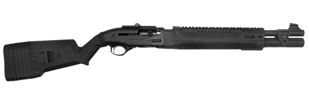 Langdon Tactical Tech LTT1301HBFRMBLK Beretta 1301  3″ 7+1 18.50″ Black Oxide Heat Shield Barrel, Black Aluminum Receiver w/Picatinny Rail, Black Magpul Polymer Stock, Beretta Patrol Forend