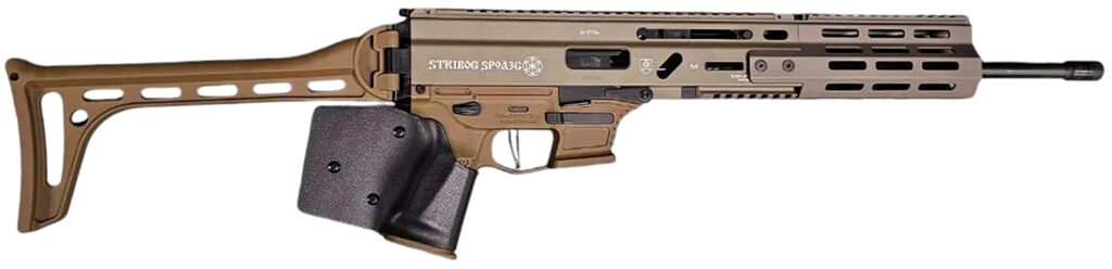 Grand Power 810091158197 Stribog SP9A3G *CA Compliant 9mm Luger 16″ Flat Dark Earth