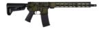 Shark Coast Tactical 300-044-1000-14 Distressed 5.56 NATO 30+1 16" Black Melonite Threaded Barrel, Green Distressed Cerakote Aluminum Receiver w/Picatinny Rail, M-LOK Handguard, Magpul MOE SL Black Po