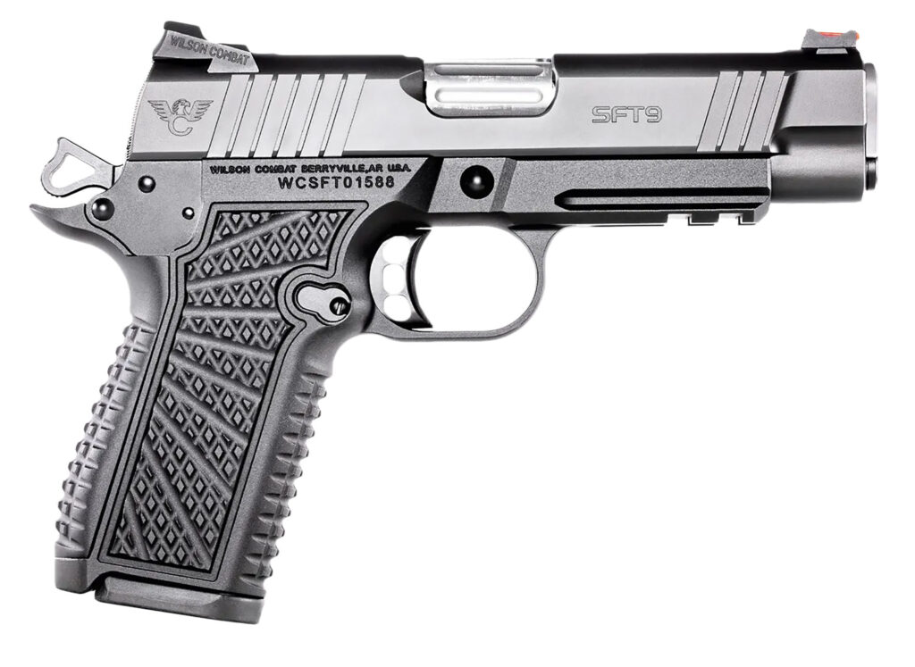 Wilson Combat SFT9CMR42 SFT9 Compact 9mm 15+1 4.25″ Lightrail Black Armor-Tuff Stainless Steel