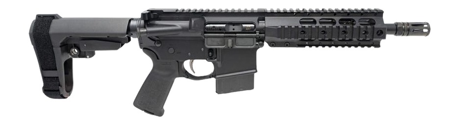 Dpms Panther Arms DP51655225433 Kitty Kat S9 338 ARC 8″ Black Nitride Heavy Threaded Barrel, Black Hardcoat Anodize Aluminum Receiver w/Picatinny Rail, DPMS Quad Rail Handguard, Black Polymer SB Tacti