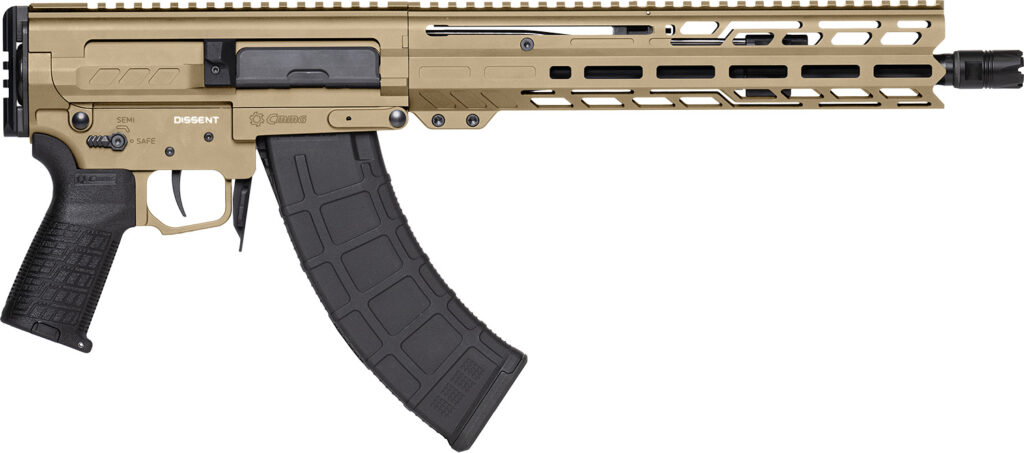 CMMG 86A8E0BCT Dissent MK47 7.62x39mm 30+1 12.50″ Black Nitride Threaded Barrel, M-LOK Handguards, Coyote Tan Cerakote Aluminum Picatinny Rail Receiver