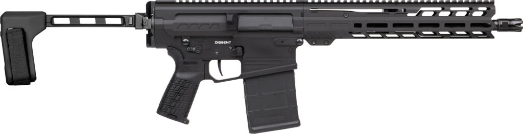 DISSENT Mk3 Pstl 8.6BLK 12.5″ Brace Blk 20rd
