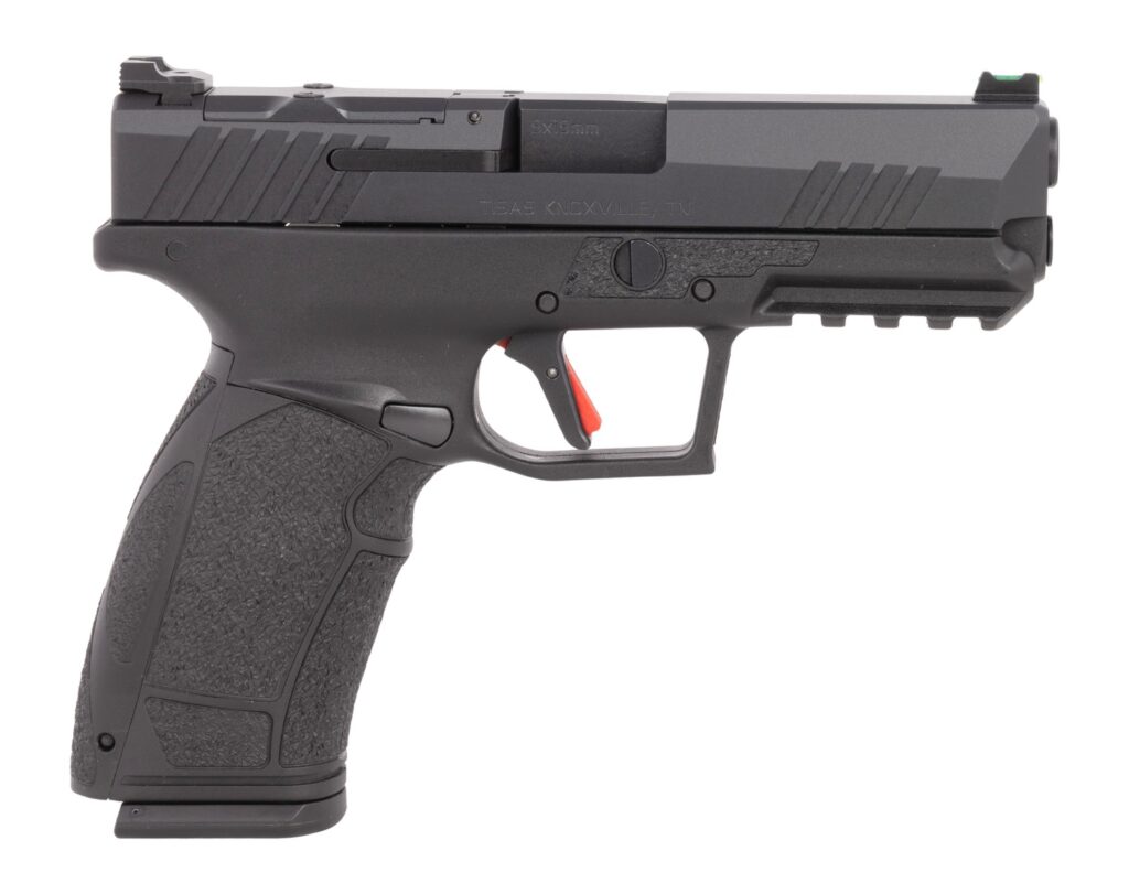 Tisas 10100570 PX-9 Duty *CA Compliant 9mm Luger 10+1 4.10″ Black QPQ Steel Barrel, QPQ Tenifer Cerakote Optic Cut/Serrated Steel Slide, QPQ Tenifer Cerakote Polymer Frame w/Picatinny Rail
