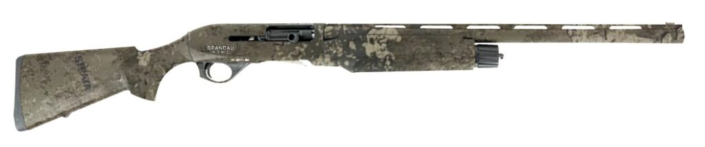 Spandau Arms 21000200 S2  12 Gauge 3″ 3+1 21″ Overall True Timber Strata Vent Rib Barrel, Drilled & Tapped Receiver, Fixed True Timber Strata Synthetic Stock