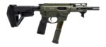 Freedom Ordance FX9P4E-ODG FX9P Elite 9mm Luger 4" Black Nitride Threaded Barrel, OD Green Anodized Aluminum Receiver w/Picatinny Rail, M-LOK Handguard, Black Polymer SB Tactical SBA5 Brace, Black Pol