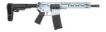 Shark Coast Tactical SCC07114AGC-P Arctic Gun Candy  5.56 NATO 30+1 10.50" Black Nitride Threaded Barrel, Aluminum Receiver w/Picatinny Rail, M-LOK Handguard, SB Tactical SBA3 Brace, Polymer Grip