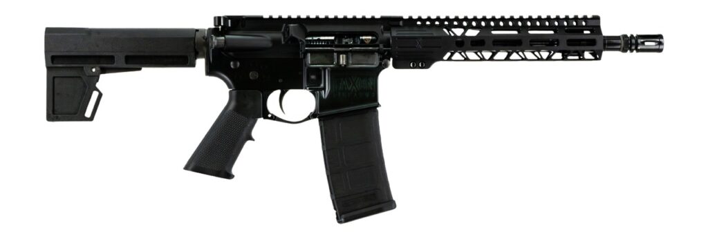 Faxon Firearms FXSPT556105SA9 Sport  5.56 NATO 30+1 10.50″ Black Nitride SOCOM Threaded Barrel, Aluminum Receiver w/Picatinny Rail, M-LOK Handguard, Black Polymer KAK Shockwave Pistol Brace, Ergonomic