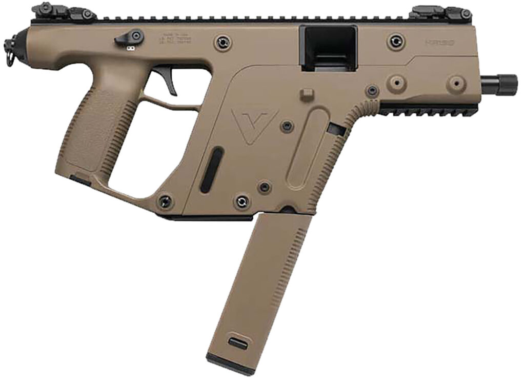 Kriss USA KV90PFD20 Vector SDP Gen2 9mm Luger 40+1 5.50″ Black Nitride Threaded Barrel, Flat Dark Earth Picatinny Rail Receiver, FDE Polymer Grip, Glock Magazine Compatible