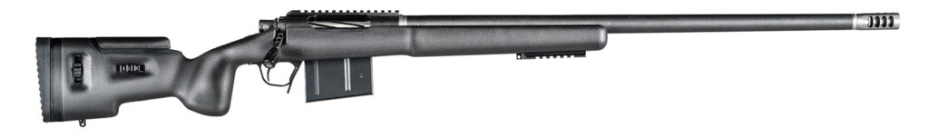 Christensen Arms CA10272285445 TFM Long Range Full Size 300 Win Mag 3+1, 26″ Carbon Fiber Target Profile Barrel, Black Nitride Aluminum Receiver, Natural Carbon Fiber Fixed Long Range Stock