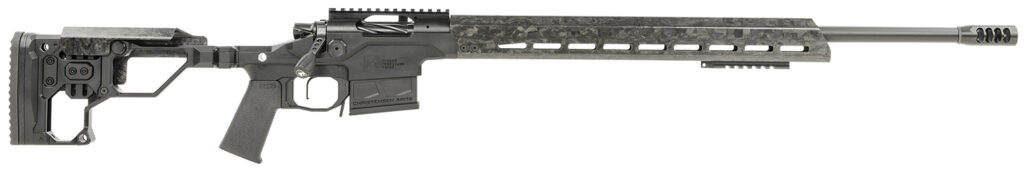 Christensen Arms 8010300300 Modern Precision  300 Win Mag 5+1 26″ Threaded Carbon Fiber Barrel, Black Nitride Finish, Tungsten Anodized Folding Stock, Polymer Grip