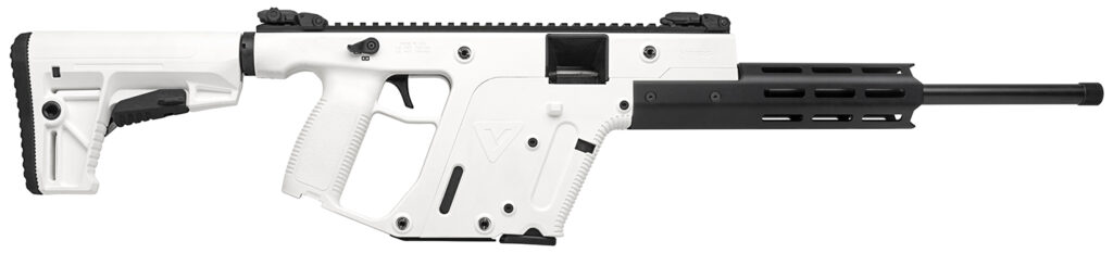 Kriss USA KV22CAP00 Vector CRB Gen2 Full Size 22 LR 10+1 Black Nitride Threaded Barrel, Alpine Cerakote Picatinny Rail Aluminum Receiver, Alpine White 6 Position Collapsible Synthetic Stock, Alpine Po
