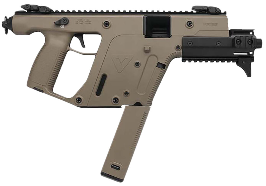 Kriss USA KV45PFD30 Vector SDP Enhanced G2 45 ACP 30+1 6.50″ Black Nitride Threaded Barrel, Flat Dark Earth Picatinny Rail Top & Bottom, MK5M Modular Rail