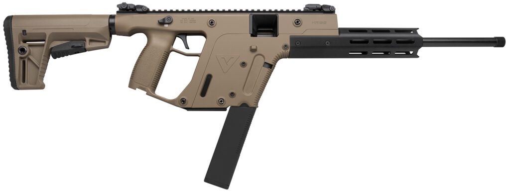 Kriss USA KV22CFD03 Vector CRB Gen2 Full Size 22 LR 30+1 16″ Black Nitride Threaded Barrel, Flat Dark Earth Picatinny Rail Aluminum Receiver, M-LOK Handguard, Flat Dark Earth 6 Position Synthetic Stoc