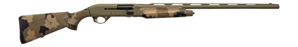 T R Imports A22026OS3 Alpha 2  20 Gauge 3″ 4+1 26″ OD Green Cerakote Vent Rib Barrel & Receiver, Fixed Old School Camo Synthetic Stock