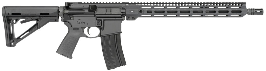 Midwest Industries MIFN16CRM15 Lightweight  223 Wylde 16″ 30+1 Black Hard Coat Anodized Rec with 16″ M-Lok Black 6 Position Magpul CTR Stock Black Magpul MOE Grip Right Hand