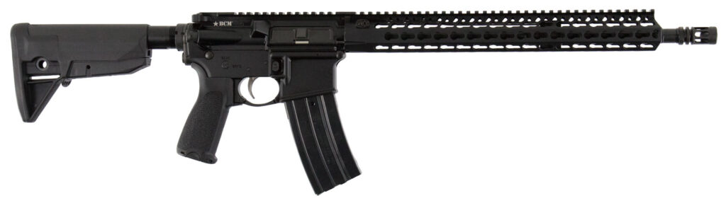 BCM 750790 RECCE-16 KMR-A 223 Rem,5.56x45mm NATO 16″ 30+1 Black Hard Coat Anodized, Black Manganese Phosphate, 6 Position Stock