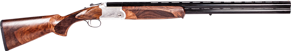 ATI ATIGKOF20SVE Cavalry SVE 20 Gauge 3″ 2rd 26″ Blued O/U Barrel, Silver Engraved Metal Finish, Oiled Turkish Walnut Stock, Ejector, 5 Chokes
