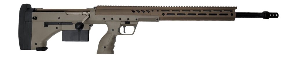 Desert Tech SRSRFMG26RFF SRS M2 338 Lapua Mag 5+1 26″ Black Threaded Barrel, Flat Dark Earth Anodized Aluminum Receiver w/Picatinny Rail, M-LOK & Area 419 ARCA Lock Rail Handguard, Flat Dark Earth Cha