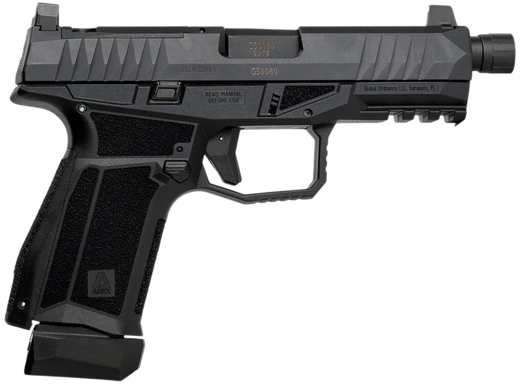 Global Ordnance LLC 815537024791 Delta M Gen2 9mm Luger 15+1 4″ Black Threaded Barrel, Black Nitride Optic Cut/Serrated Slide, Black Frame, Ambidextrous