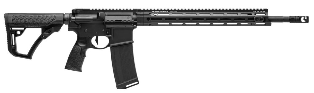 Daniel Defense 0212816541047 DDM4 V7 Pro 5.56x45mm NATO 30+1 18″ Threaded Heavy Barrel w/Muzzle Climb Mitigator, Black Hard Coat Anodized Receiver, 6 Position Stock w/SoftTouch Overmolding