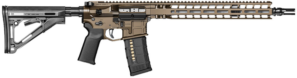 Radian Weapons R0040 Model 1 Carbine 223 Wylde 30+1 14.50″ Pinned & Welded Barrel, Radian Brown Billet Rec/M-Lok Handgaurd, Magpul Grip & CTR Stock, Ambi Controls, Mid-Length Gas