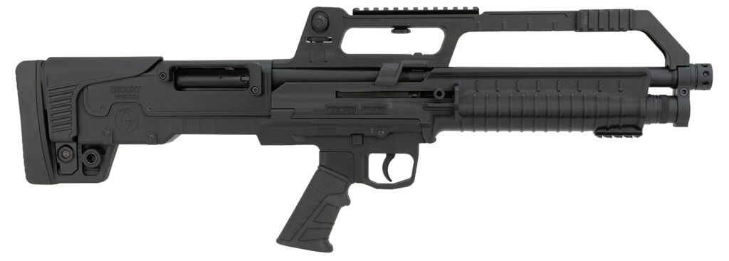 Escort HEBA41180001 BullTac SA 410 Gauge Semi-Auto 3″ 5+1 18″ Black Stainless Steel Barrel, Black Aluminum/Polymer Receiver w/Picatinny Rail, Black Bullpup Synthetic Stock, Black Grip