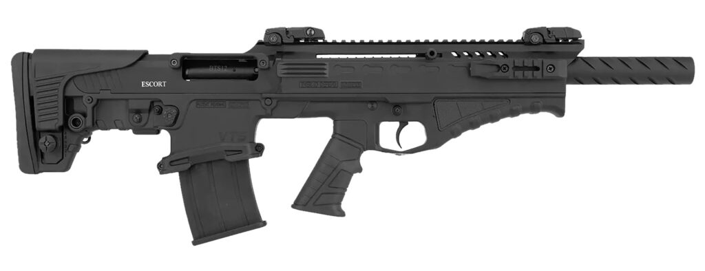 Escort HEBT12X180101 BTS  12 Gauge Semi-Auto 3″ 5+1 18″ Matte Black Nitride Steel Barrel, Picatinny Rail Aluminum/Polymer Receiver, Black Adjustable Synthetic Stock
