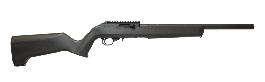 Franklin Armory 0290003BLK F22 V 22 LR 10+1 18″ Black Integrated Suppressor Barrel, Black Hardcoat Anodize Aluminum Receiver w/Picatinny Rail, Black Magpul MOE X-22 Synthetic Stock, Ruger BX Trigger