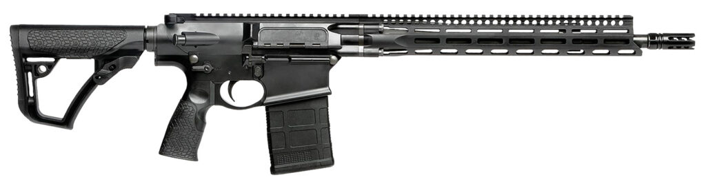 Daniel Defense 0215707258047 DD5 V3 7.62x51mm NATO 16″ 20+1 Black Hard Coat Anodized Black Phosphate 6 Position w/SoftTouch Overmolding Stock Black Polymer Grip