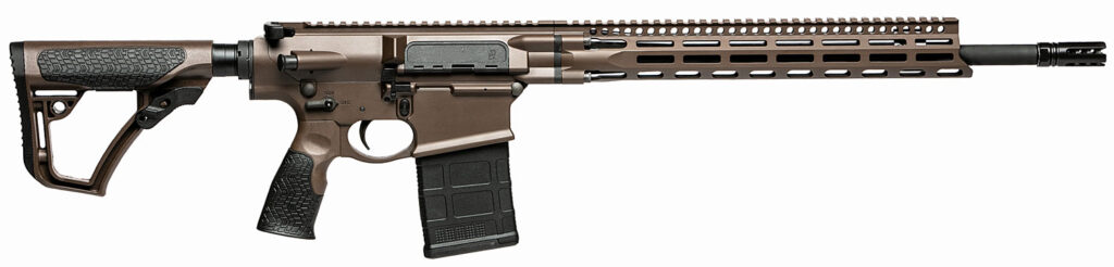 Daniel Defense 0215815060047 DD5 V4 Gen II 7.62x51mm NATO 18″ 20+1 Mil-Spec Brown Cerakote Black 6 Position w/SoftTouch Overmolding Stock Black Polymer Grip