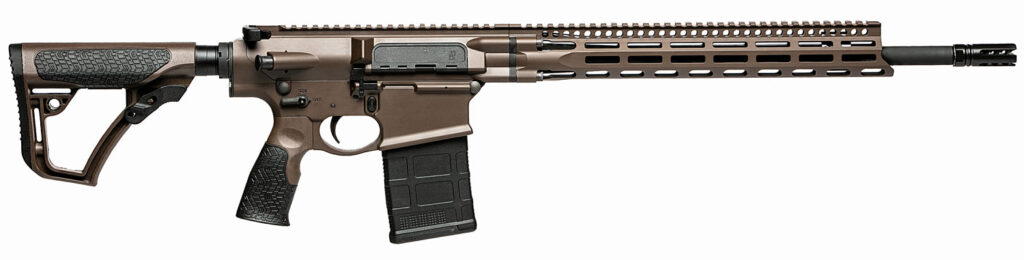 Daniel Defense 0215820057047 DD5 V4 Gen II 6.5 Creedmoor 18″ 20+1 Mil-Spec Brown Cerakote Black 6 Position w/SoftTouch Overmolding Stock MLOK