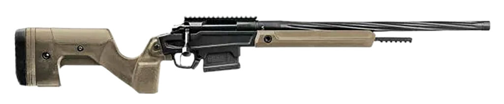 Stag Arms SABR01040002 Pursuit  6.5 Creedmoor 5+1 20″ Threaded/Fluted Sporter, Black Cerakote Barrel/Rec, Tan OEM Hybrid Hunter Stock, TriggerTech Trigger, 20 MOA Scope Mount